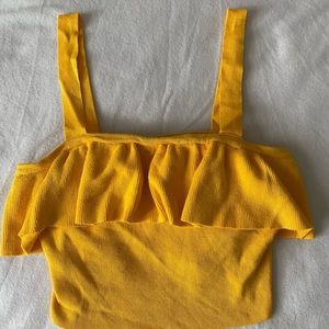 Yellow crop top